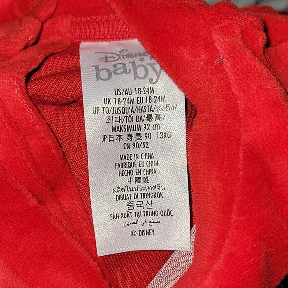 DISNEY Store Baby Mickey Mouse ''My First Christmas'' Sleeper Pajama 18 - 24 mo - Picture 5 of 5